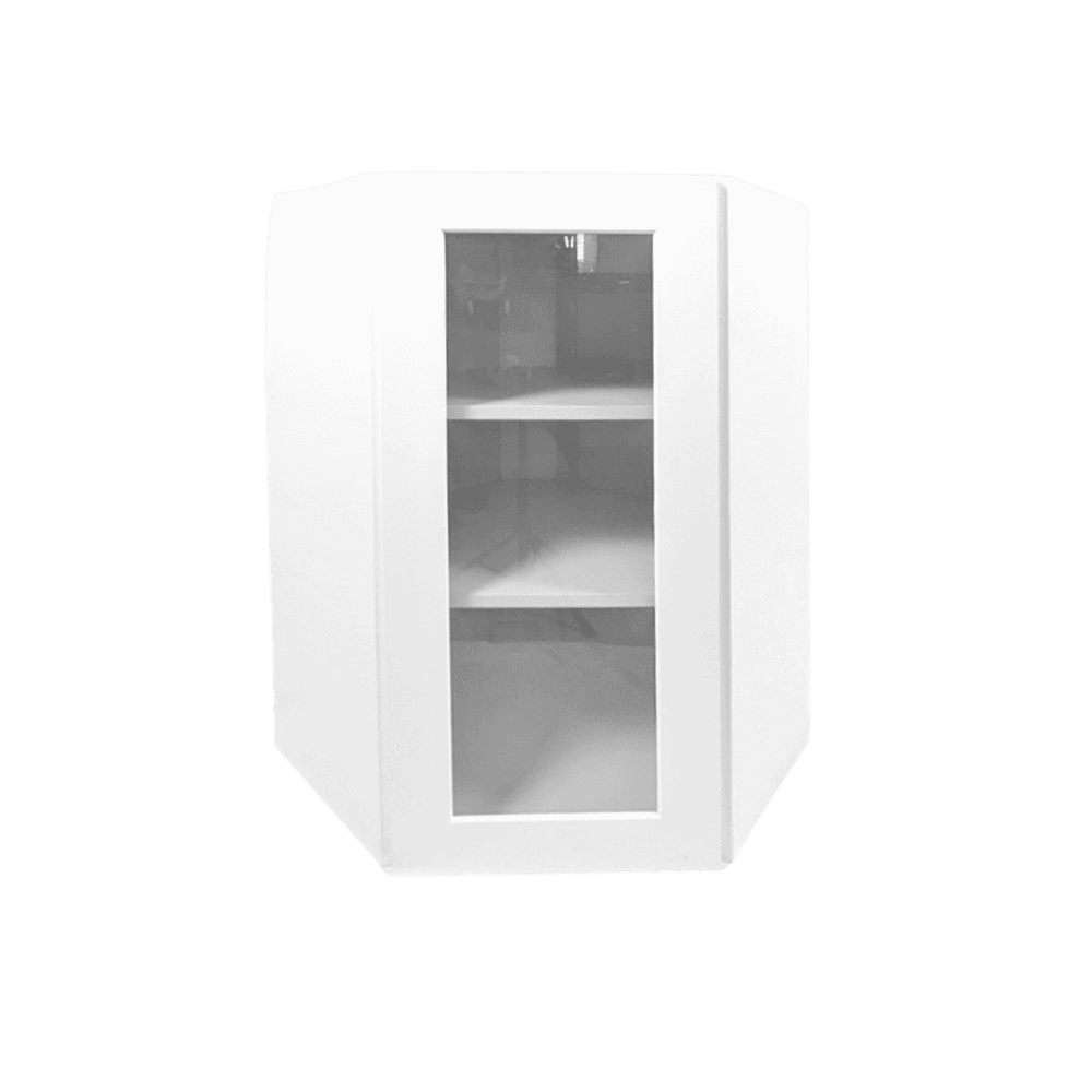24" × 36" Wall Diagonal Corner — Glass — Front view